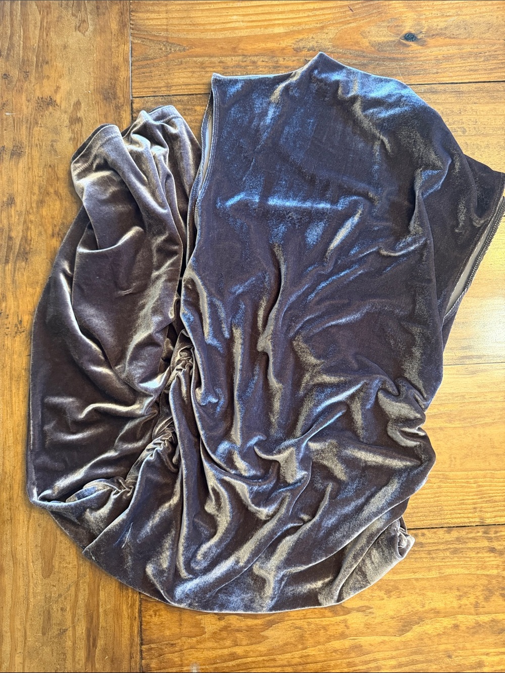 Velvet midi dress- brown